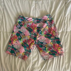 Athletic Colorful Biker Shorts.